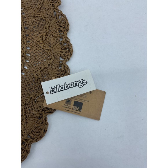 NWT Billabong Brown Sun Hat - Women's One Size Paper Straw - Picture 5 of 7